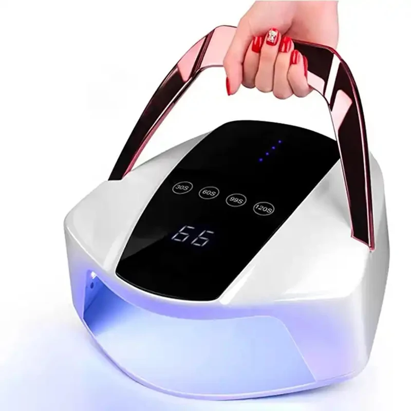 96W Wireless Nail Lamp Dryer Rechargeable Gel Lamp Professional UV Led Lamp Gel Polish Nail Drying for All Nail Polish 15600mAh