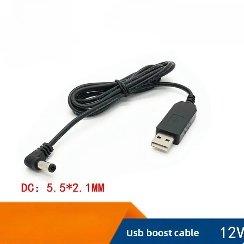 Kabel Adaptor Step Up USB DC 5V Ke 9V/12V 2.1X5.5Mm Sudut Kanan untuk Router Diskon Besar