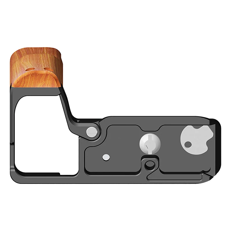 ZV-E10 II Halbkamera-Käfig Schnellwechselplatte L-Halterung Holzhandgriff für Sony ZVE10II SLR Arca-Swiss Stativ-Basisplattenhalterung – Detail 4