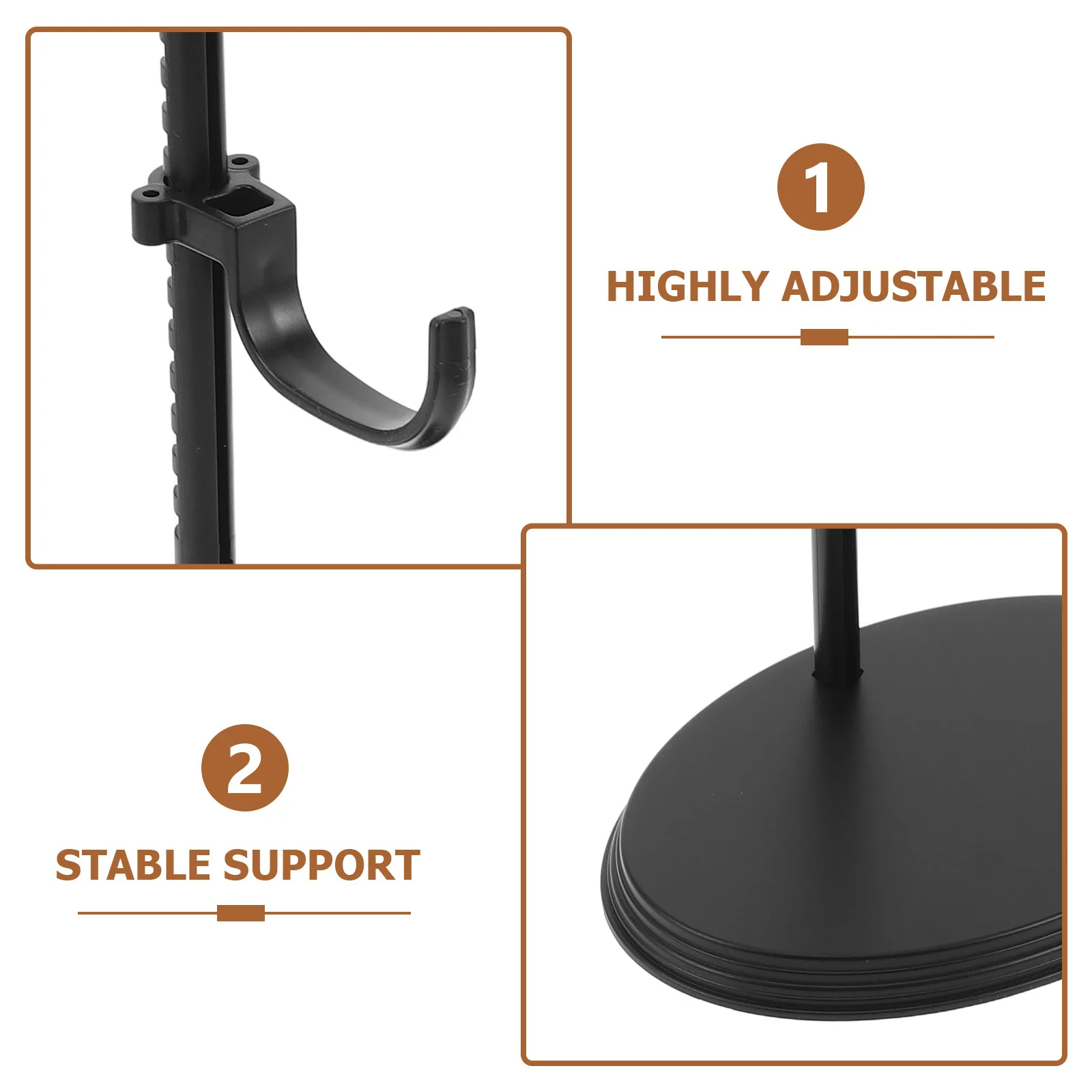 2 szt. Regulowane podstawki pod figurki akcji, wysuwane, stabilne podpórki do ekspozycji i pozowania figurek w skali 1/6.