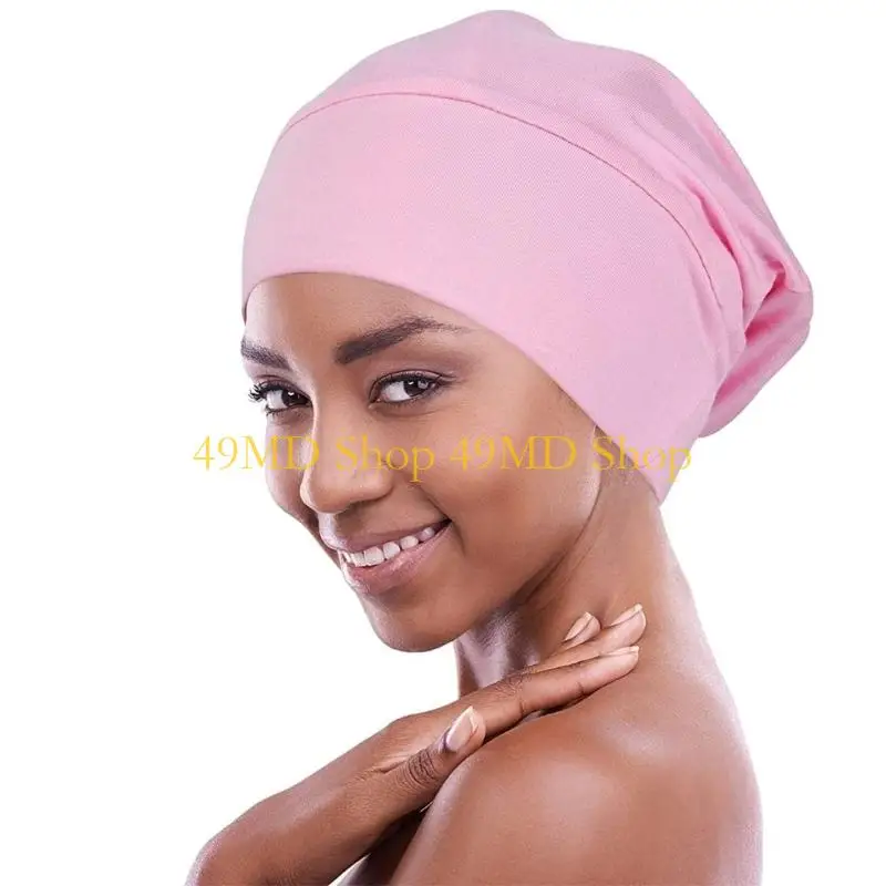 49MD Stretchy Wide Brimmed Pull On Hat Comfortable Fabric Casual Wear