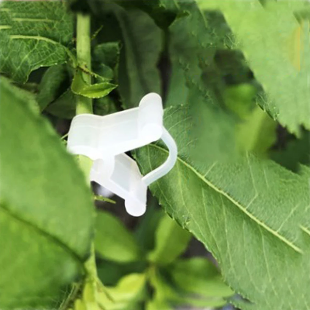 

100Pcs Plastic Grafting Clip Plant Supports Connects Tool Clamp Reusable Protection Tomato Vines Flower Strawberry