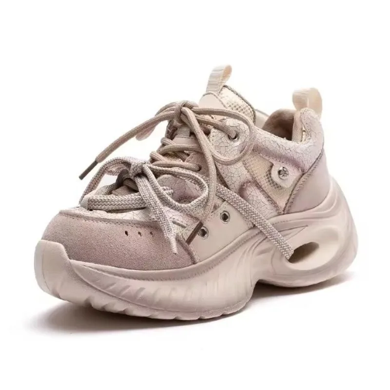 

Женские кроссовки Platform Paris Retro Mesh на толстой подошве, новинка весеннего сезона, дышащие, для бега и повседневной носки