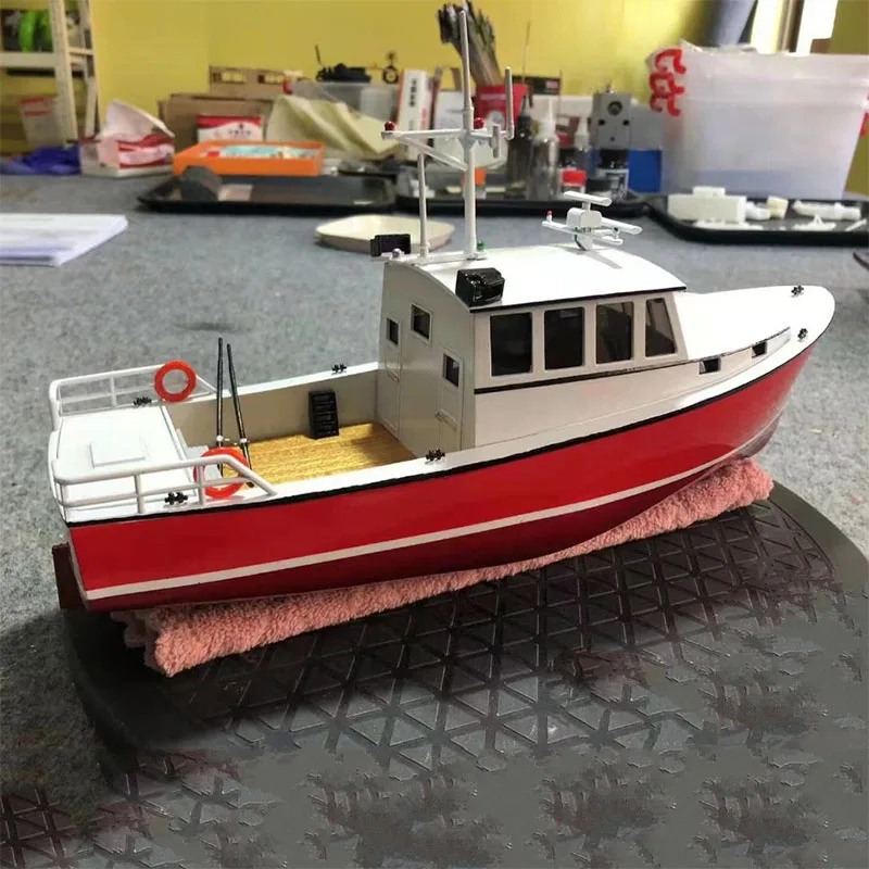 1/48 RC Boat Model Kit Shrimp Fishing Boat Model 3D Printed Boat Model DIY Assembly Kit Boat Model