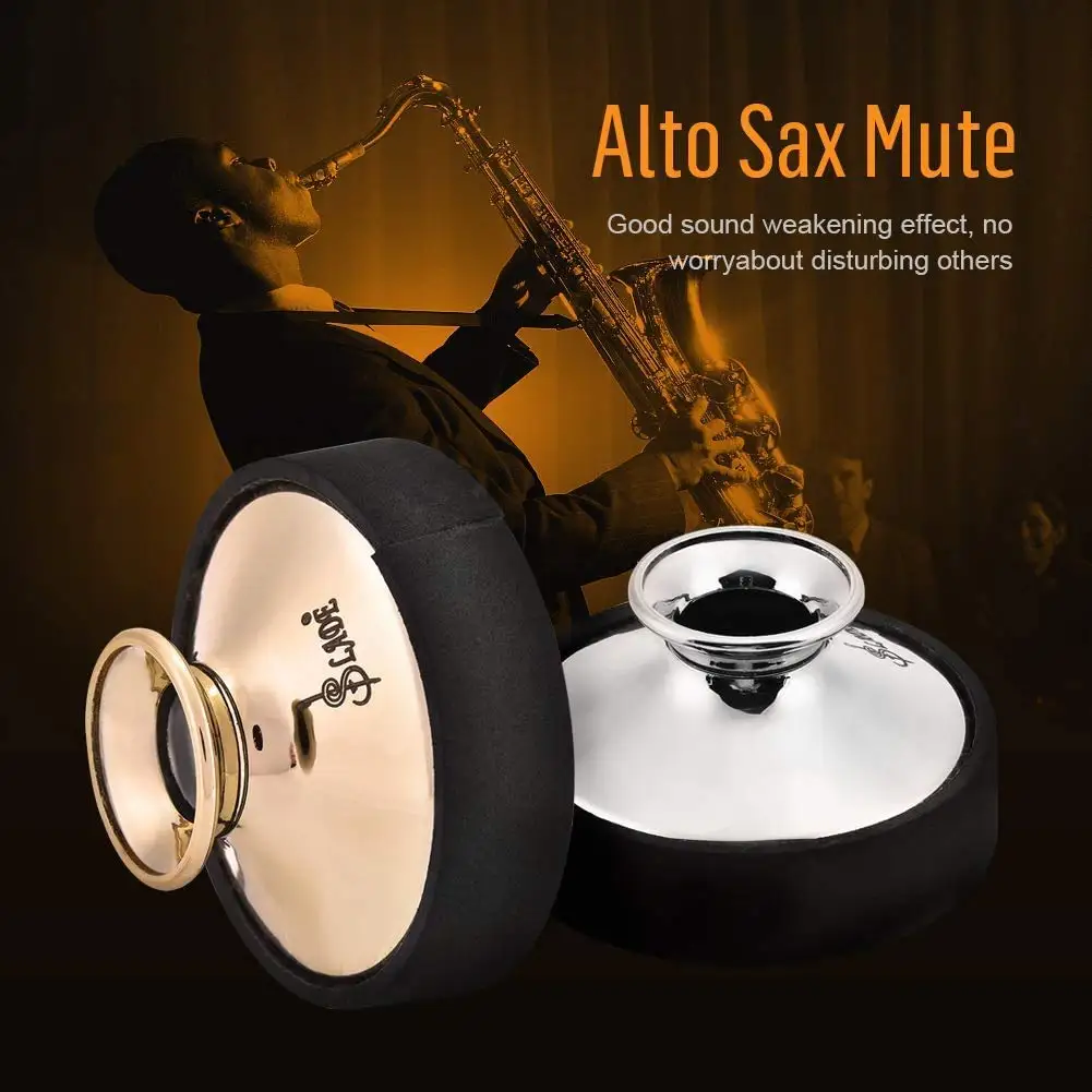 High Quality Alto Saxophone Silencer, Wooden Wind Musical Instrument ,Round Lightweight ABS Silent Shock Absorber for Alto Saxop