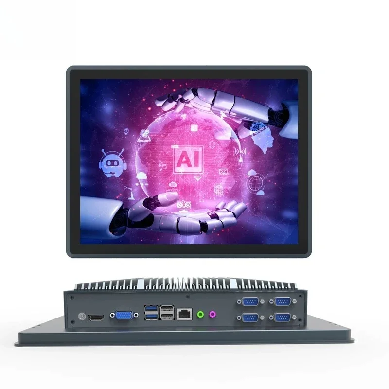 Industrial All-in-One Panel PC 17 15.6 21.5 Inch Wall Mount/Open Frame Touch Monitor Display For Kiosk Cabinet Ready Stock