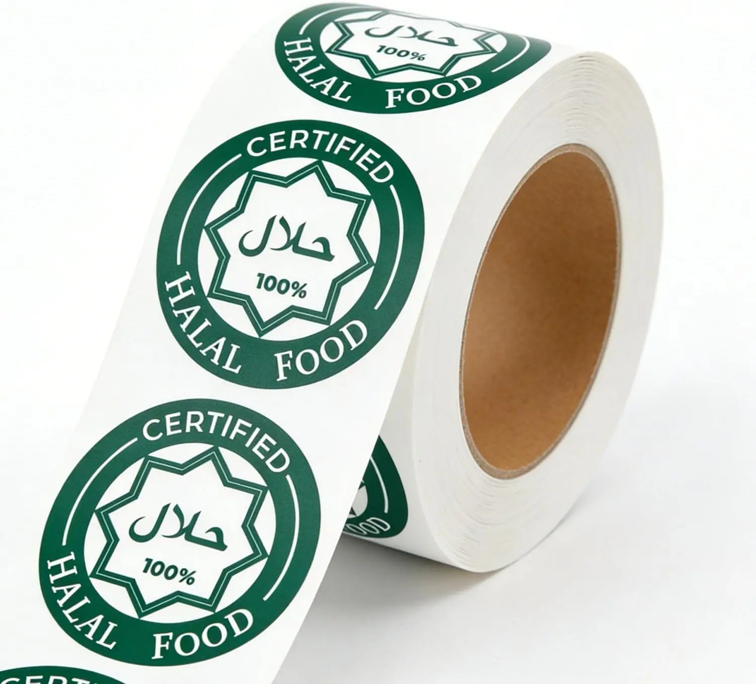 Hodmopli Halal Food Labels (Pack-500) - Green, Waterproof, Removable, Circle Stickers for Halal Food Identification