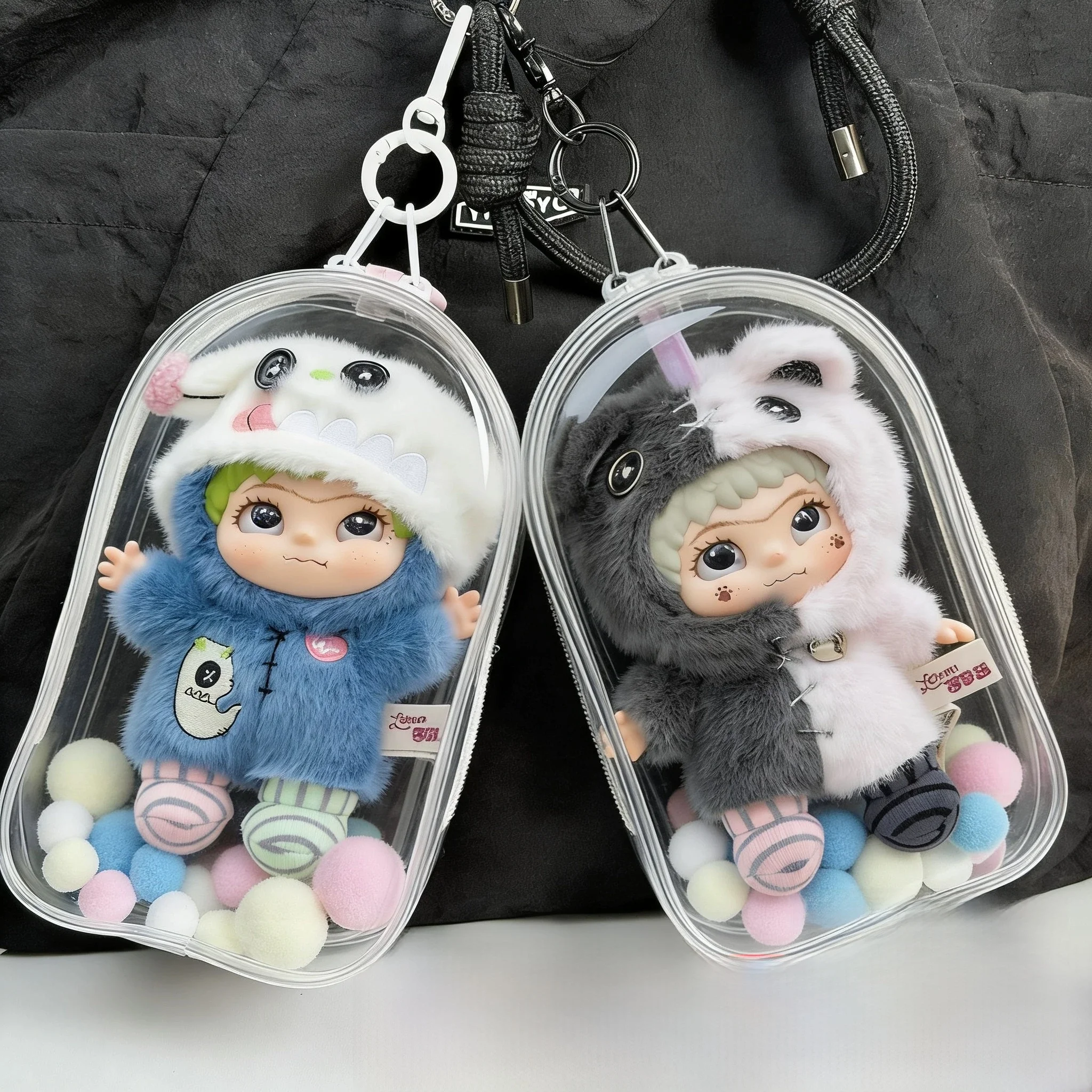 Transparent Protection Case for Plush Dolls Outdoor Walking Bag Handmade World Fourth Generation WaKuKu Toy Storage Bag