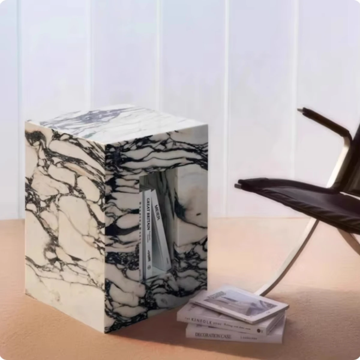 Low base cube Caracatta viola marble tea table living room decoration luxury furniture