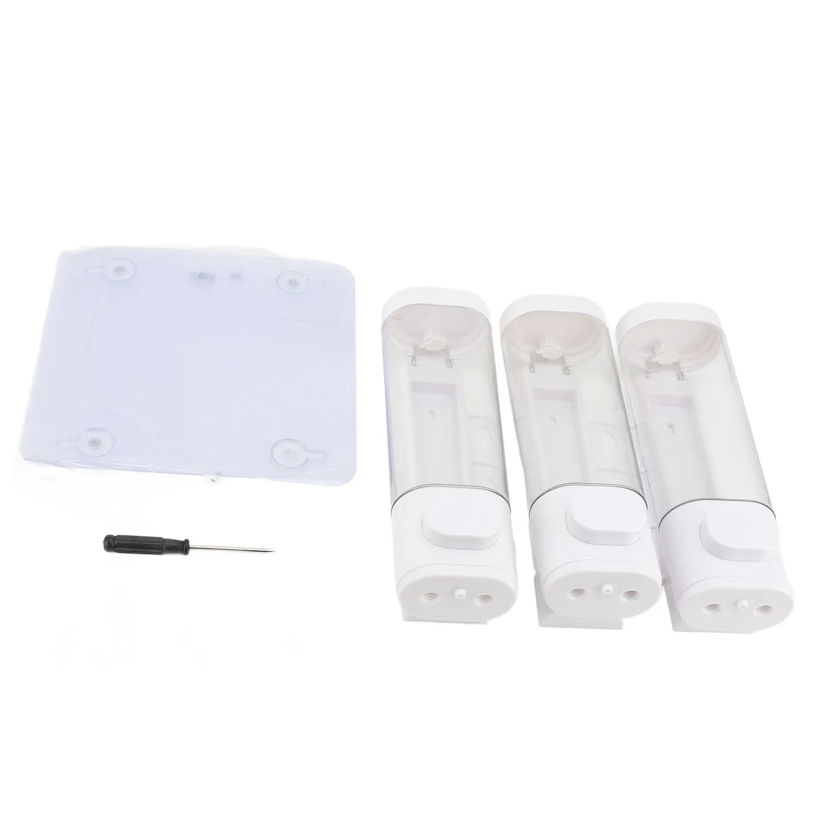 Dispenser voor vloeibare zeep Driekoppige douche- en lotiondispenser Waterdichte shampoo-gelcontainer Wandmontage met helder venster