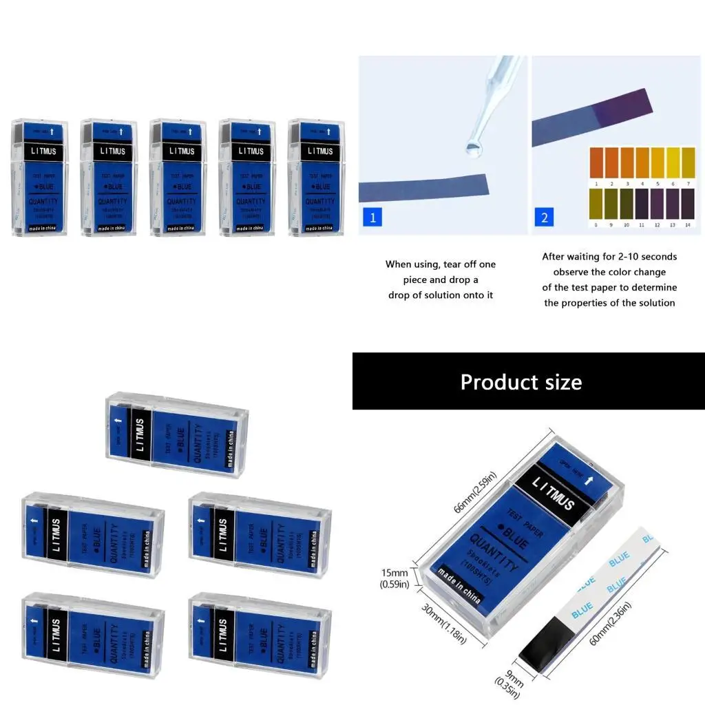 

R9UF Color Change Test Paper 5 Units for Measuring Solution Acidity Alkalinity