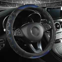 Car Steering Wheel Cover Great Grip with 3D Honeycomb Anti-Slip Design, Universal 14.5-15 Inch