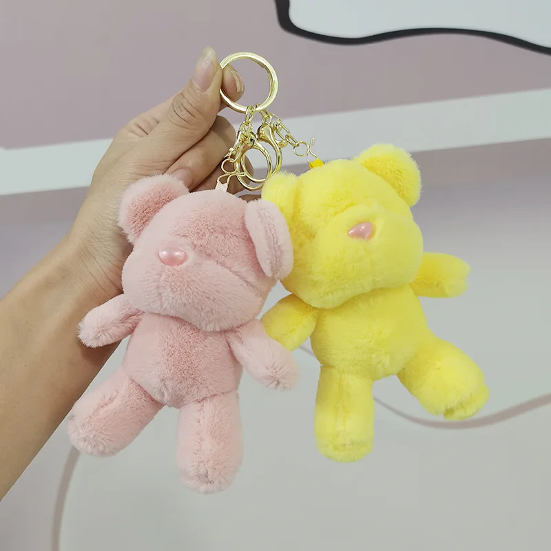 

new Cute bear pretty fashione plush keychain lifelike soft doll pendant funny decorate fashione boutique birthday gift