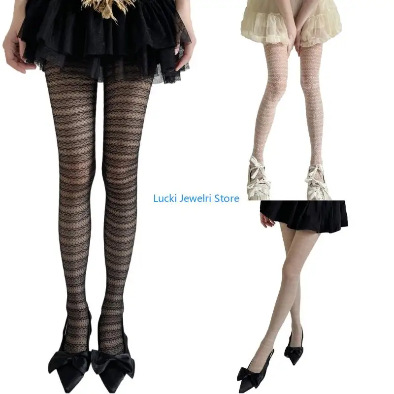 

193E Women's Lace Patterned Tights Stockings Summer Sheer Pantyhose Tights