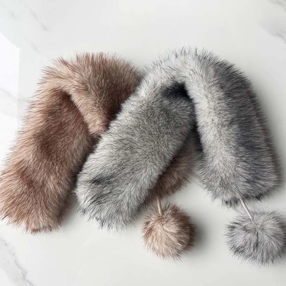 Double Sided Magnetic Fur Scarf Windproof Ultra Soft Neck Warmer Cozy Warmth Thick Fluffy Collar Wrap Date Night