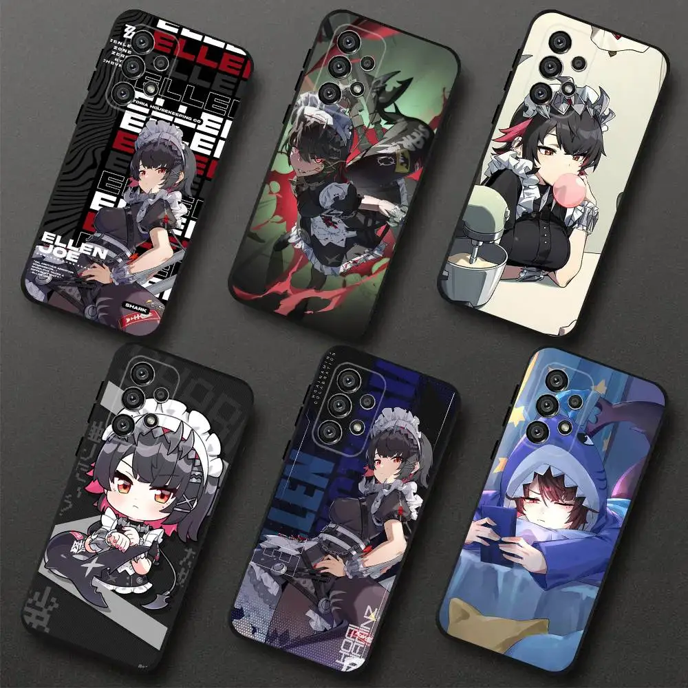 

Ellen Joe Zenless Zone Zero Phone Case For Samsung S 25,24,23,22,30,21,10,9,Ultra,Plus,Lite,FE,4,5G Black Soft Case