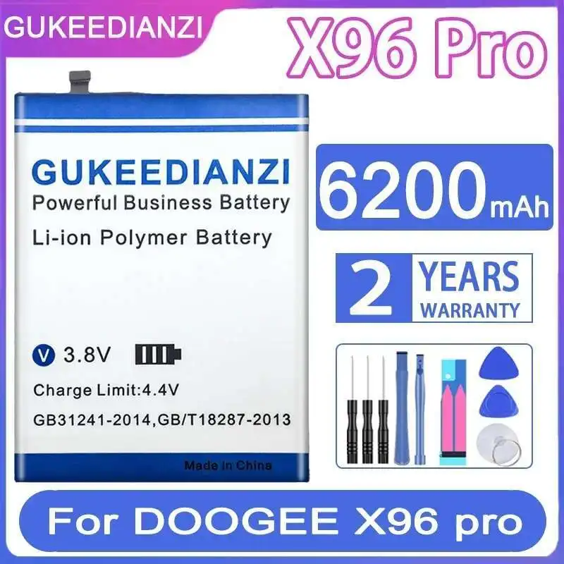

Reliable Replacement Mobile Phone Battery 6200Mah For Doogee X96 Pro BAT20X965400 High Compatibility
