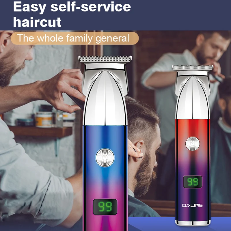 2022 Mới T9 Tông Đơ Cắt Lcd Cắt Tóc Chuyên Nghiệp Điện Không Dây Râu Cạo Râu T Lưỡi Tông Đơ Cắt Tóc-Tông Đơ Cắt Tóc Bấm Cắt Móng Tay