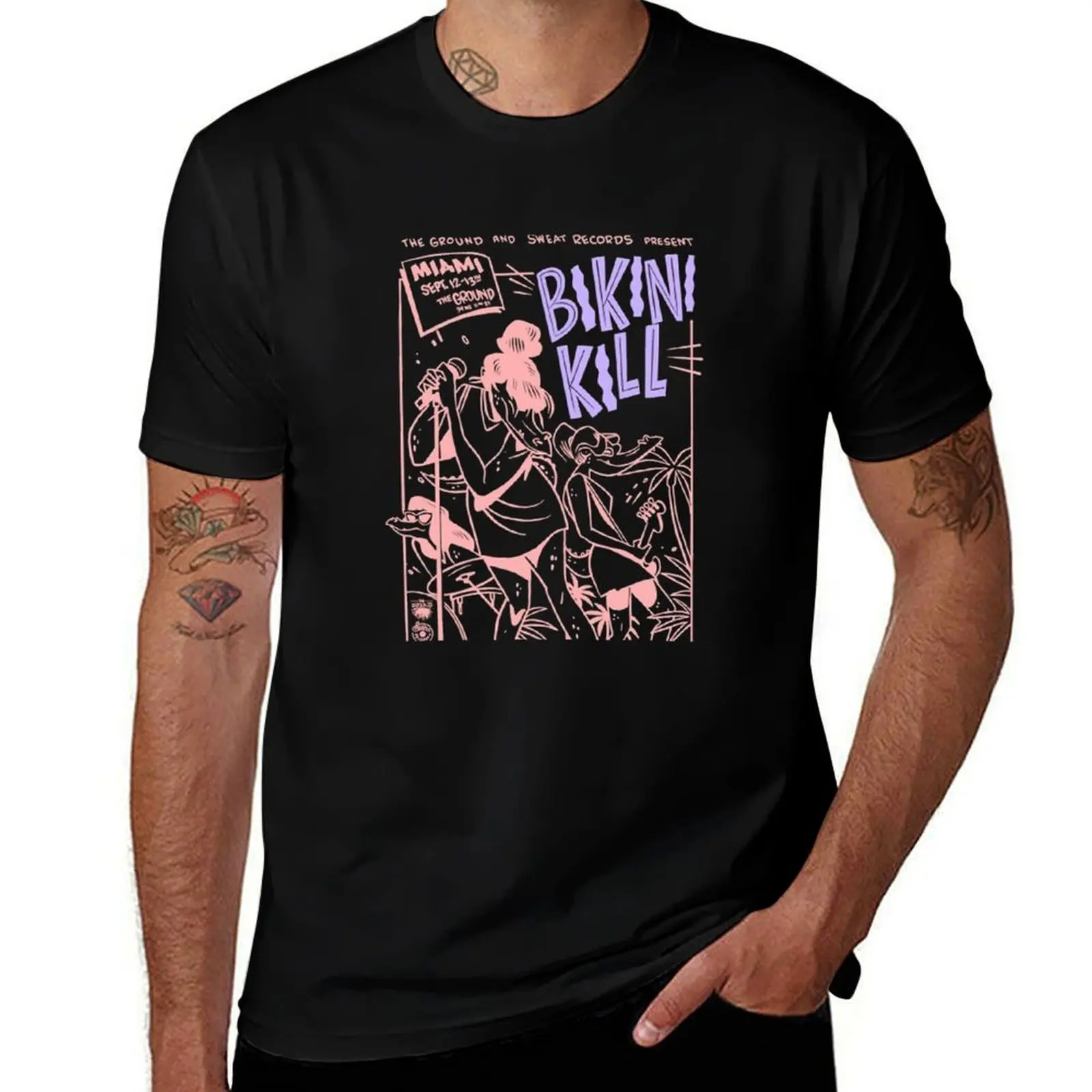 the ground and sweat records T-Shirt t shirts for man graphic funny T-Shirt