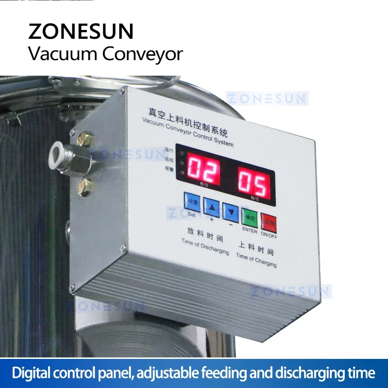 Zonesun 350-700kg/h Vacuum Conveyor For Powder Transfer System Powder Feeder Elevator ZS-VFP1 for Filling Machine