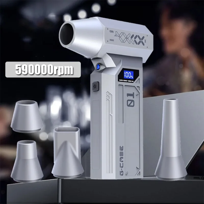 

P70 Violent Fan 590000RPM Мощный воздуходувка Портативный ручной турбовентилятор 55 м/с Бесщеточный струйный вентилятор Winds Пистолет Инструменты