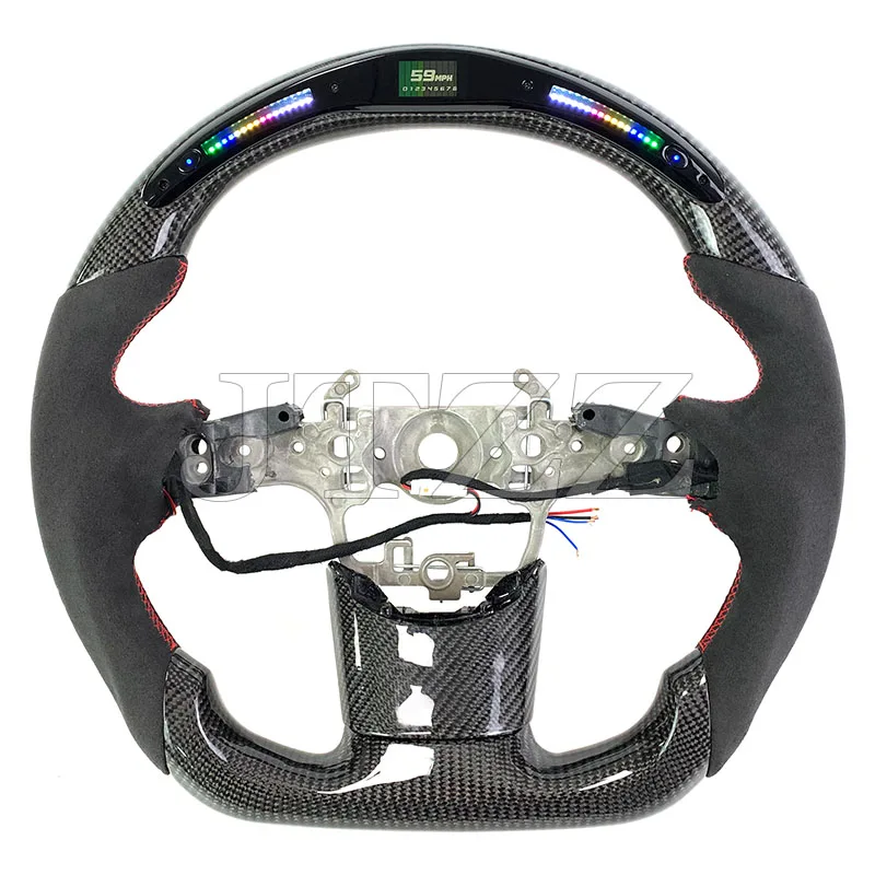 

For Toyota GR Yaris 2023 2024 Sport LED Leather Carbon Fiber Steering Wheel Automotive Accessories Interior
