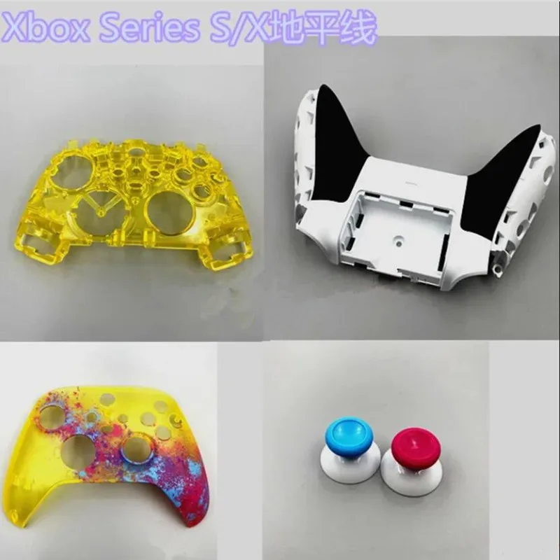 Xbox 시리즈 S 및 Xbox 시리즈 X 컨트롤러용 DIY 풀 세트 하우징 쉘 케이스, 배터리 후면 커버 버튼, Forza-Horizon 5 Edition