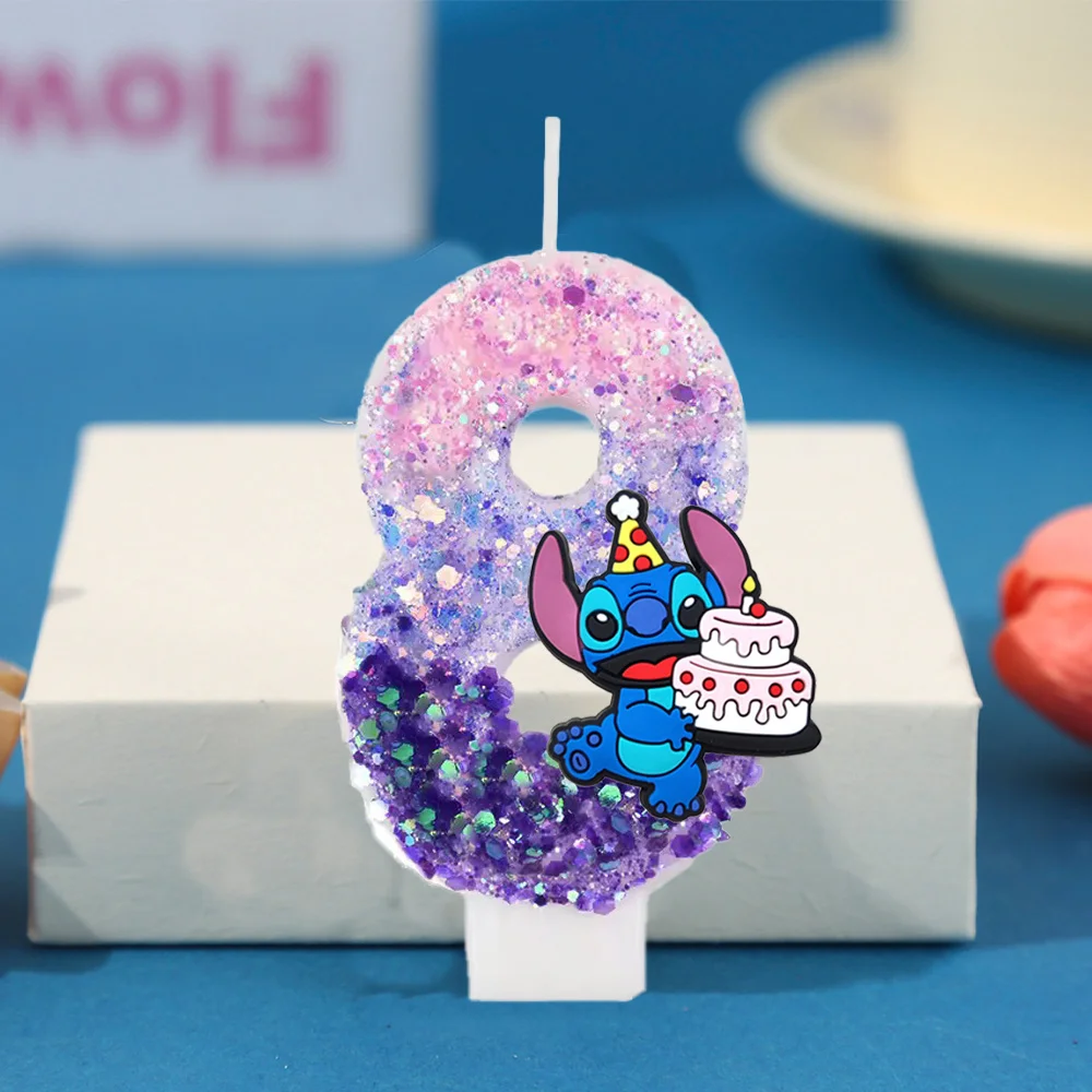 Cake Stitch Cartoon Geburtstagskerze rosa lila allmähliche Veränderung Design DIY Kerze