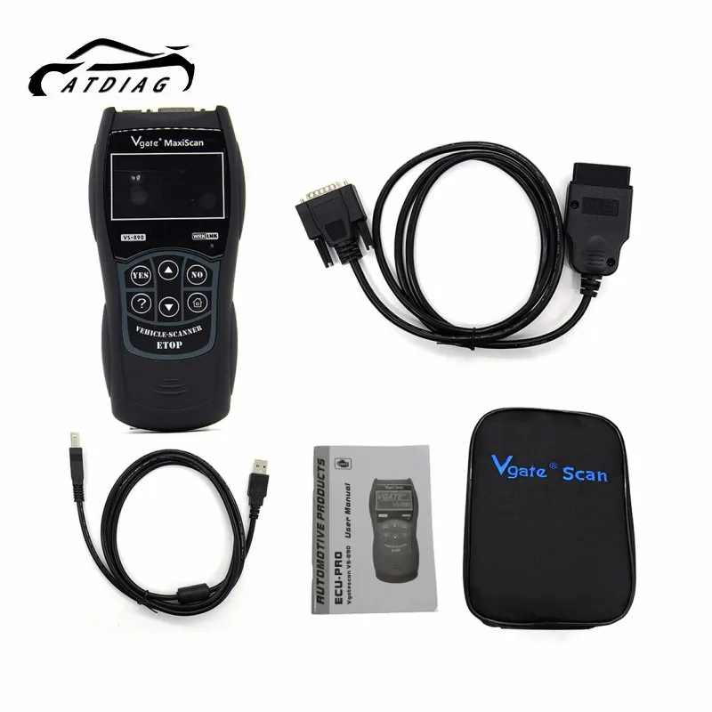 Newest Maxiscan Vgate VS890S OBD2 Diagnostic Scanner VS890 Vgate SCAN Tool VS 890 CAN-BUS Multi-Languages Car Code Reader