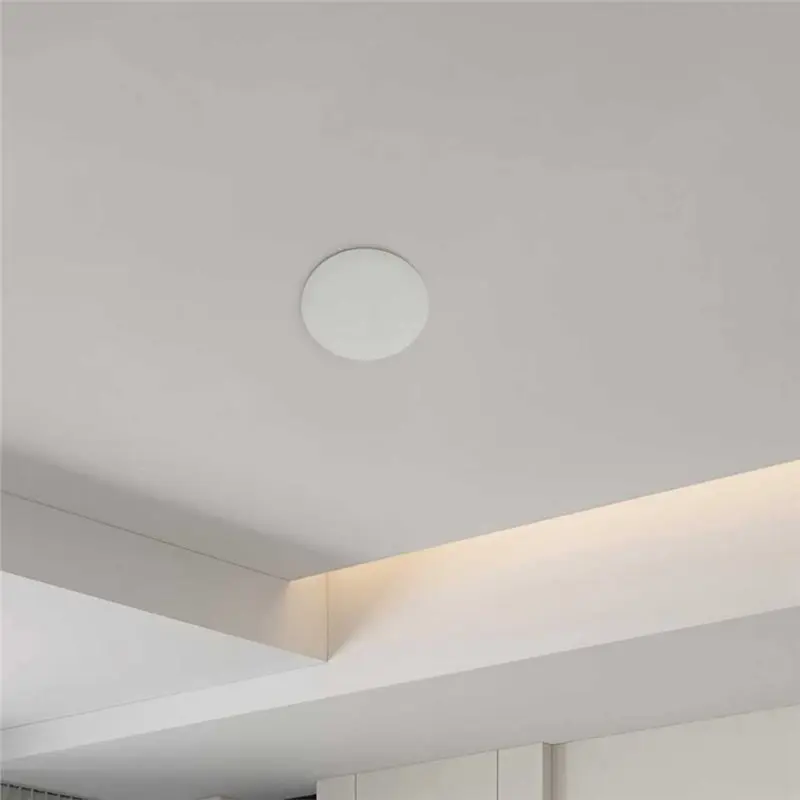 ABDJ-For 3-1/2 "إلى 5" لوحات غطاء السقف المستديرة-غطاء الصندوق الكهربائي لكاشف الضباب الدخاني الجدار تركيبات مروحة الضوء 2 قطعة مجموعة ثقب