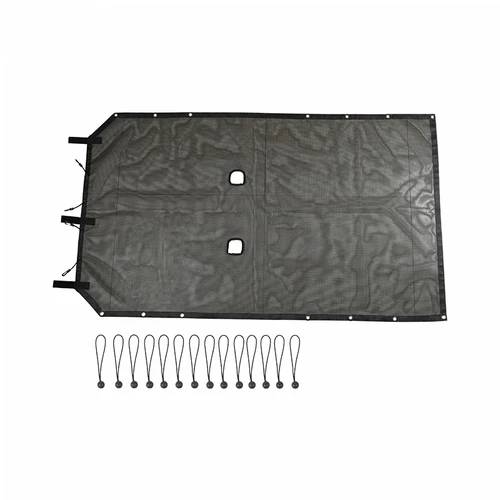 Imagen 2 del producto Cubierta superior de malla para techo de puerta delantera de coche, red con aislamiento UV para Jeep Wrangler JK 2 puertas 2007-2017, accesorios para coche