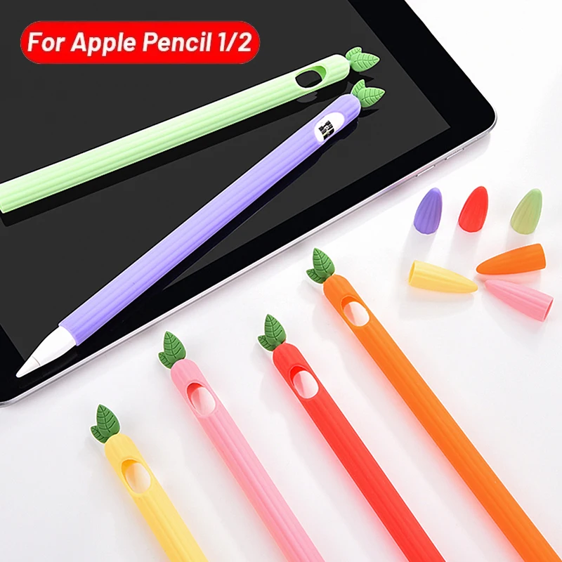 

Cute Vegetable Silicone Case For Apple Pencil Pro 1st 2nd Gen Pen Protective Sleeve Skin Cover Tablet Pen Cases For IPad Pencil