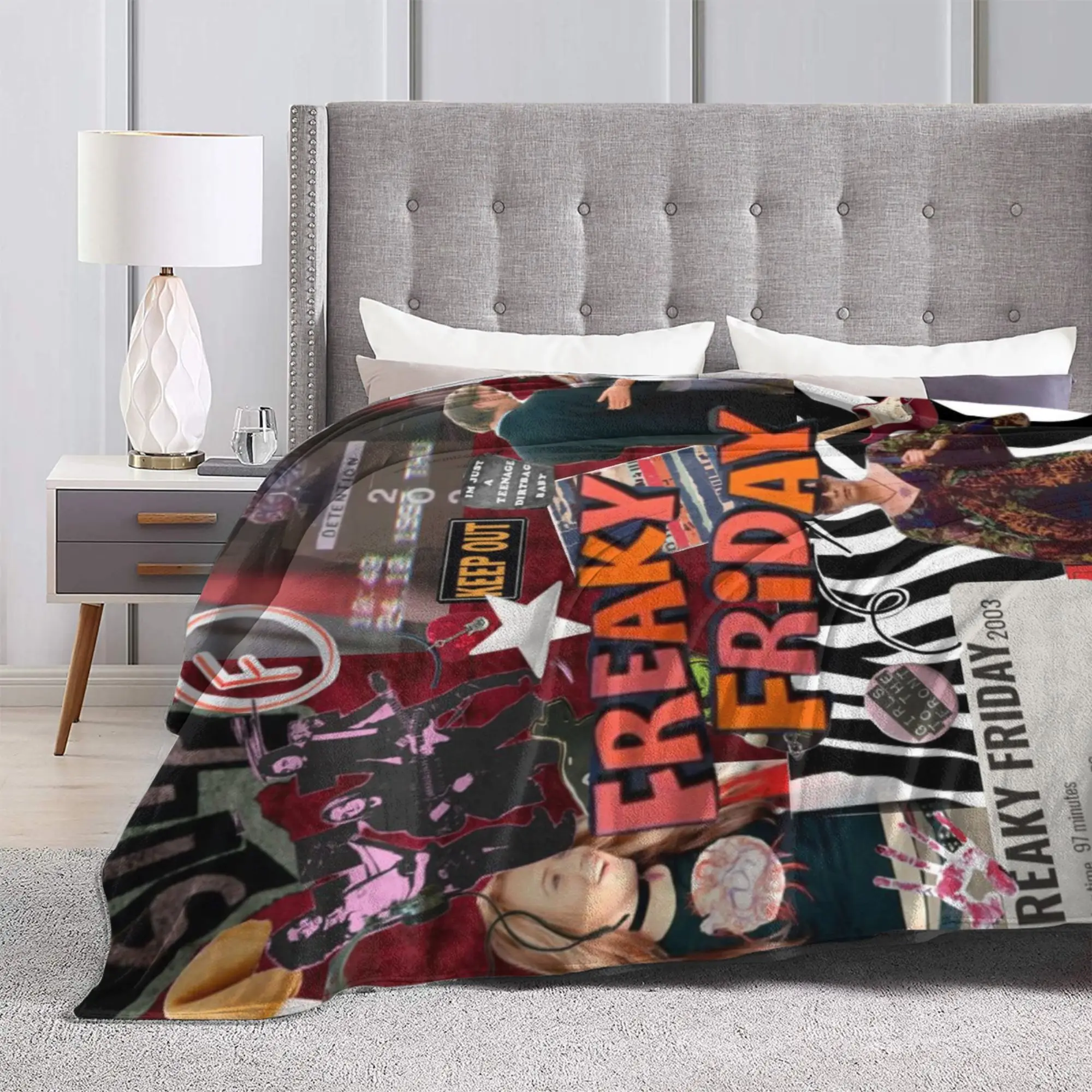 فظيع الجمعة فيلم الغيتار أغنية الحفل البطانيات الصوف الاسترخاء خفيفة الوزن رقيقة رمي بطانية لحاف الفراش