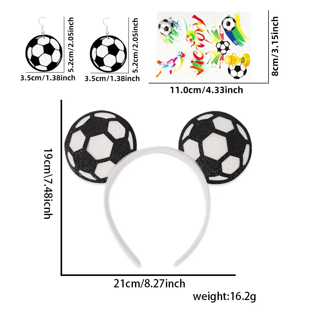 30pcs Wholesale Football Cheerleader Outfit Glasses Tattoos Thread Skirt & Blower Football Match Fan Set Matches Sports Decor 4