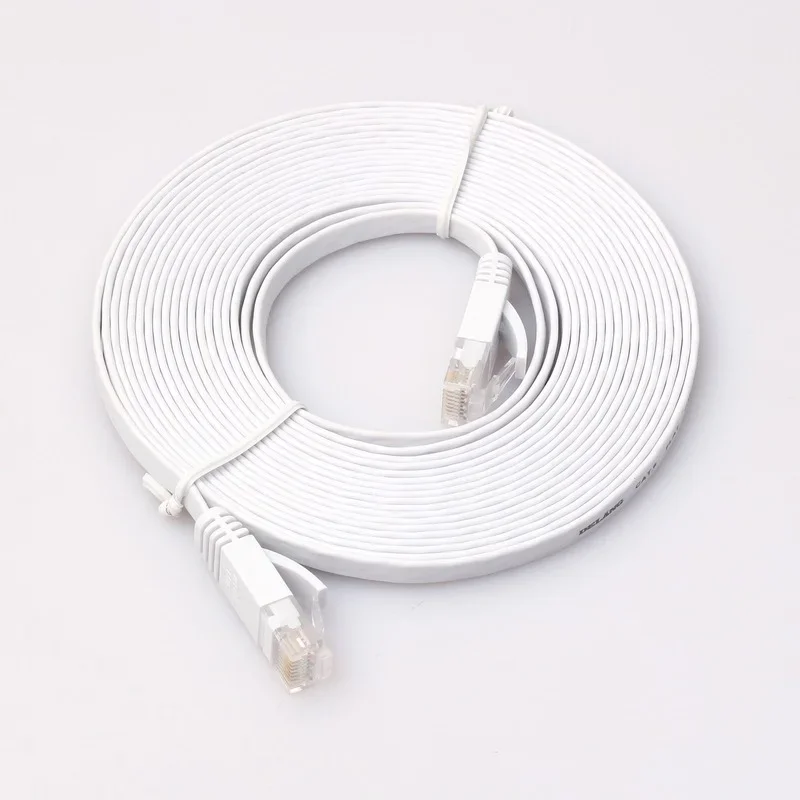 15m CAT6 Flat Ethernet Cable RJ45 Lan Cable Networking Ethernet Patch Cord CAT 6 Network Cable for Computer Router Laptop