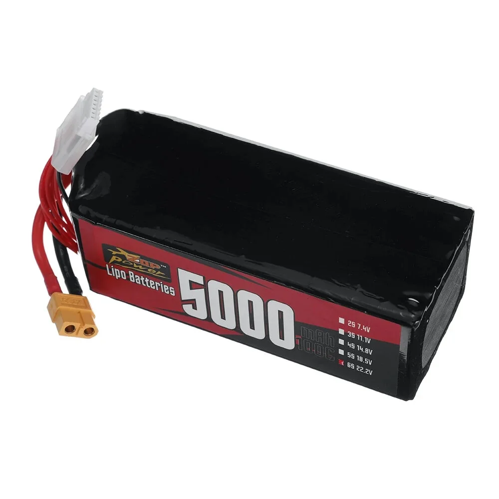 RC 드론용 ZOP 파워 LiPo 배터리, XT60 플러그, 6S, 22.2V, 5000mAh, 100C, 111Wh