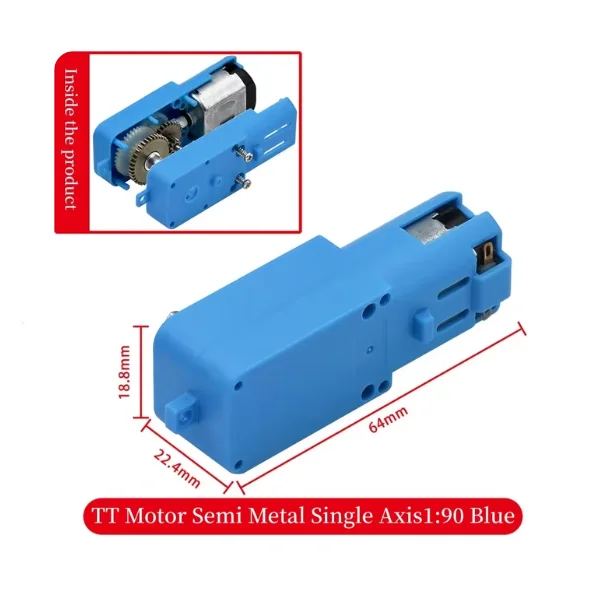 Metal Gear Robot Intelligent Vehicle Reduction Motor TT Motor Single Axis Module 1:90
