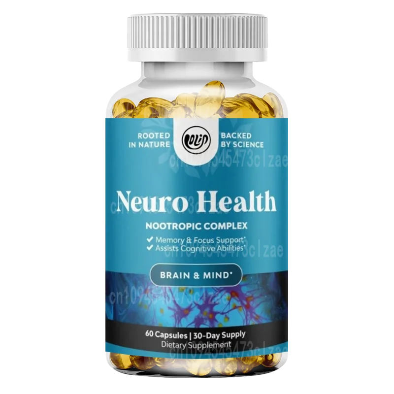 Suplemento de apoyo cerebral Mental Focus: una mezcla de energía y vitamina DMAE que promueve la salud y el rendimiento del cerebro