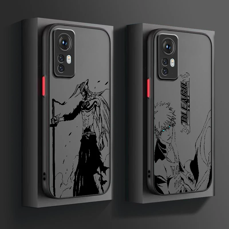 

Japanese BLEACH Anime Frosted Translucent For Xiaomi Mi 13 12 12T 11T 11 11i 10T 10 9T Pro Lite Ultra 5G Cover Phone Case