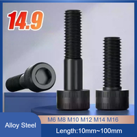 14.9 Grade High Strength Alloy Steel Extended Socket Head Cap Screws, Black Hex Drive Long Bolts M6 M8 M10 M12 M14 M16