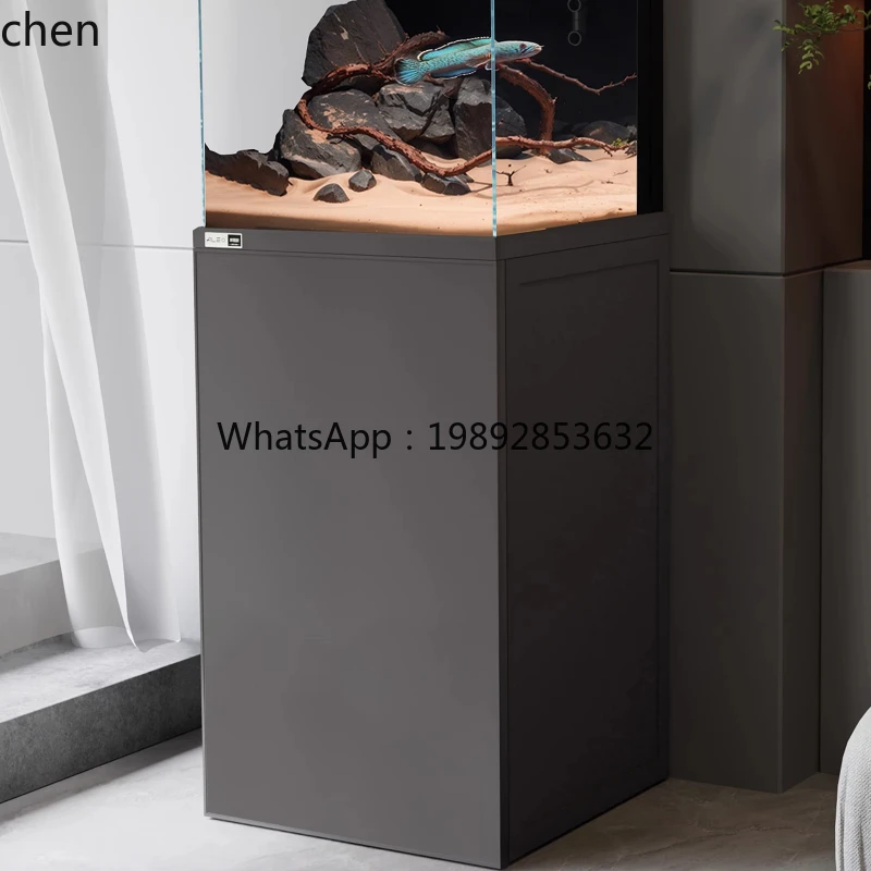 YGG  new ultra-white glass bottom filter back overflow living room stream tank Thunder dragon fish tank square tank