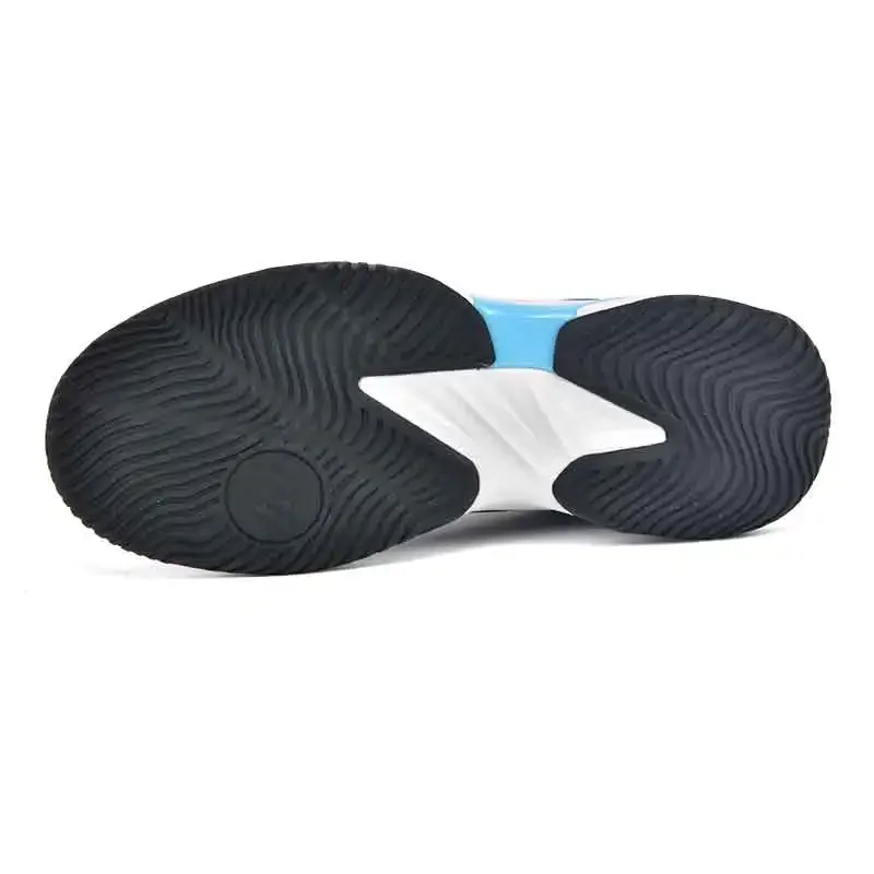 Professional Anti-SLIP เทนนิสรองเท้าแบดมินตันสําหรับผู้ชายผู้หญิงกีฬายิมแบดมินตันกีฬารองเท้าผ้าใบสีฟ้าสีขาวขนาดใหญ่