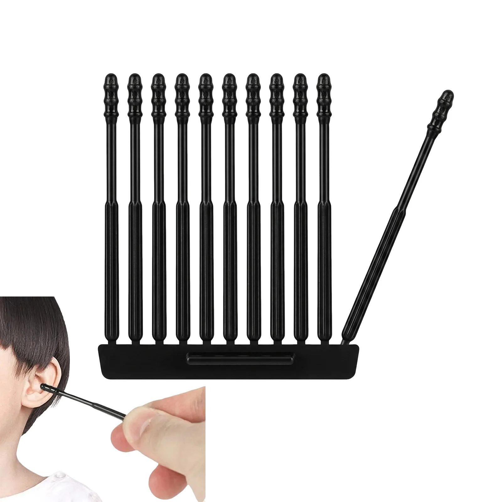 Disposable Adhesive Spiral Ear Picks for Kids Safe Soft Gel Ear Wax Cleaning Individual Packaging for Painless Earwax Removal
