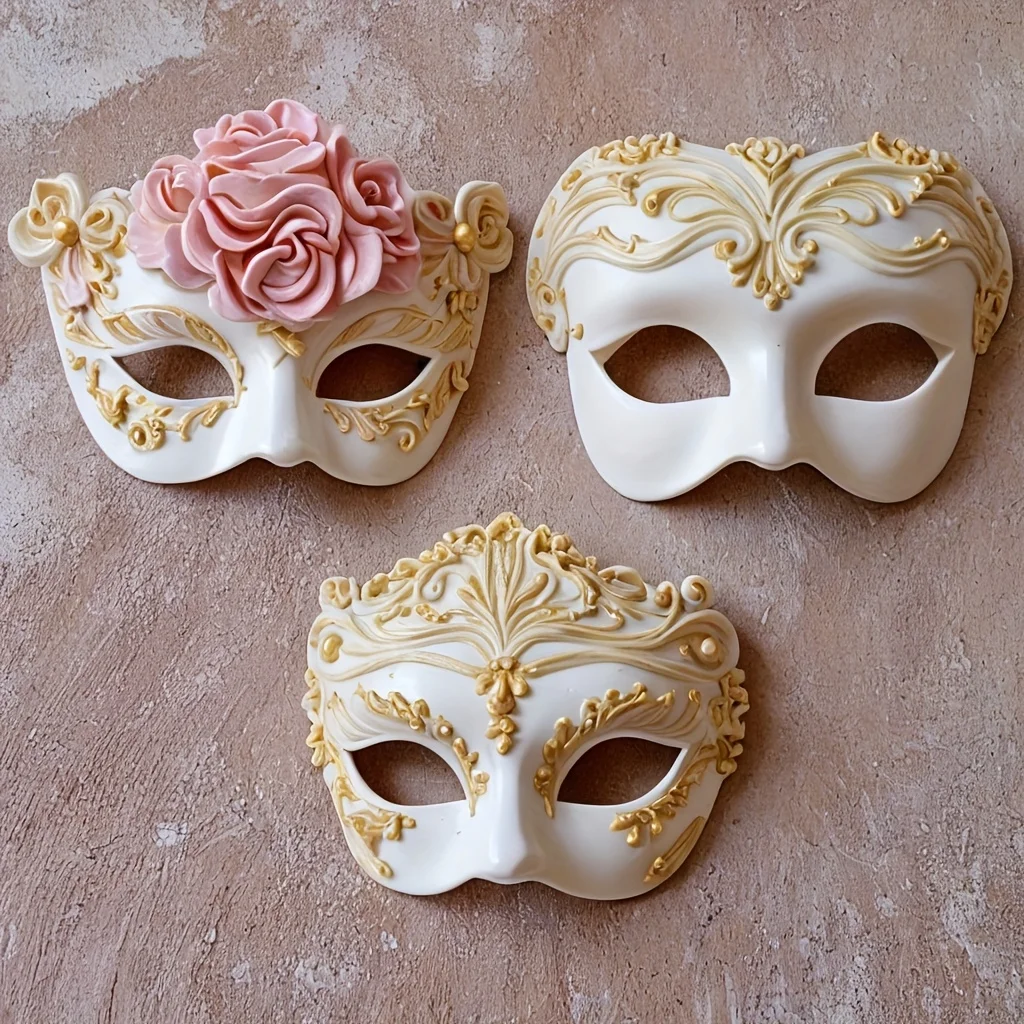 Masquerade Mask Silicone Mold Fondant Chocolate Baking Cake Decorating Resin Clay Candle Soap Plaster DIY Craft Molds