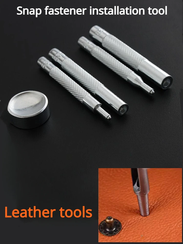 Leather Snap Fastener Installation Tool Set Punch Base Invisible Snap Fastener Mold DIY Clothing Decoration Parts Leather Tools