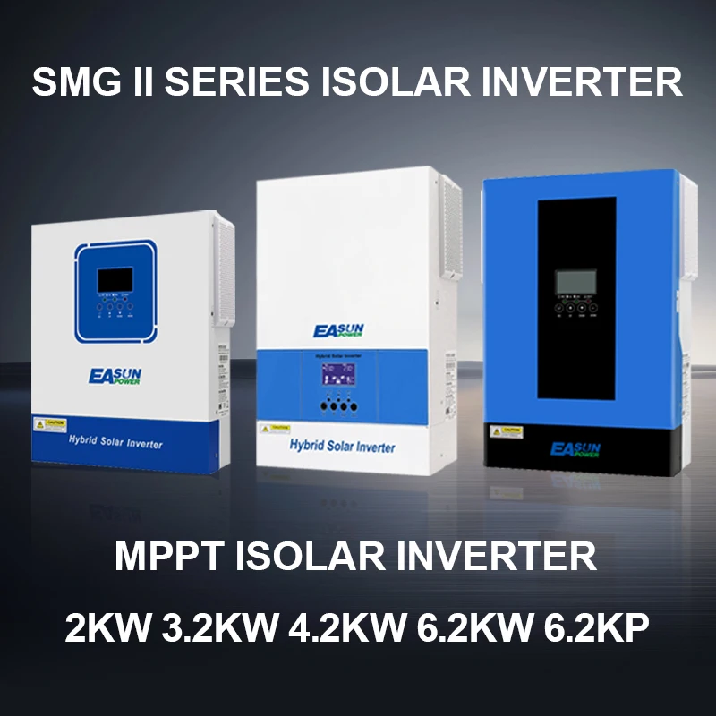 EASUN 6.2/4/3.2KW Hybrid Solar Inverter PV input 500Vdc Power MPPT 120A Charger 220VAC 48VDC Pure Sine Wave inverter With WiFI