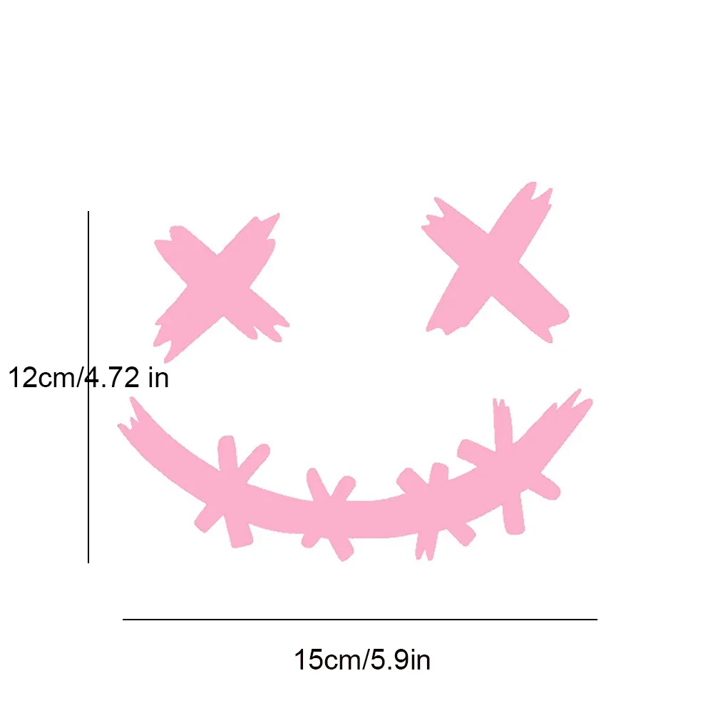 

1 шт., водостойкая светоотражающая наклейка на мотоцикл, улыбающееся лицо демона, наклейка на шлем, лазерная наклейка на кузов автомобиля, прочное украшение