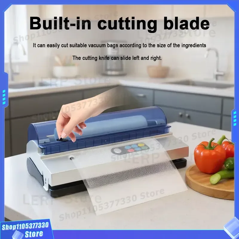 Automatic Electric Vacuum Food Sealer Portable Household Device with Stainless Steel and ABS Material for Fresh Keeping