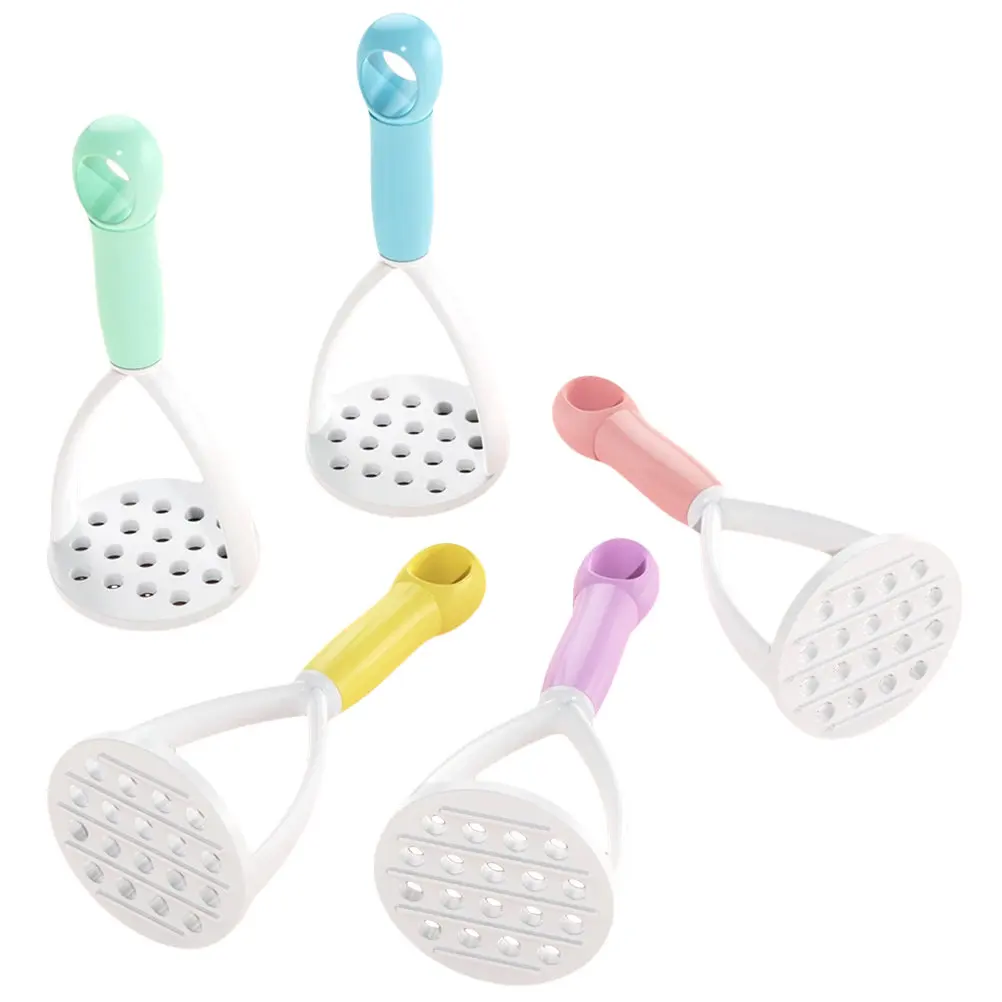 

5Pcs Potato Masher Manual Food Crusher Baby Complementary Tool PP Kitchen Supplies Potato Masher Potatoes Mashers