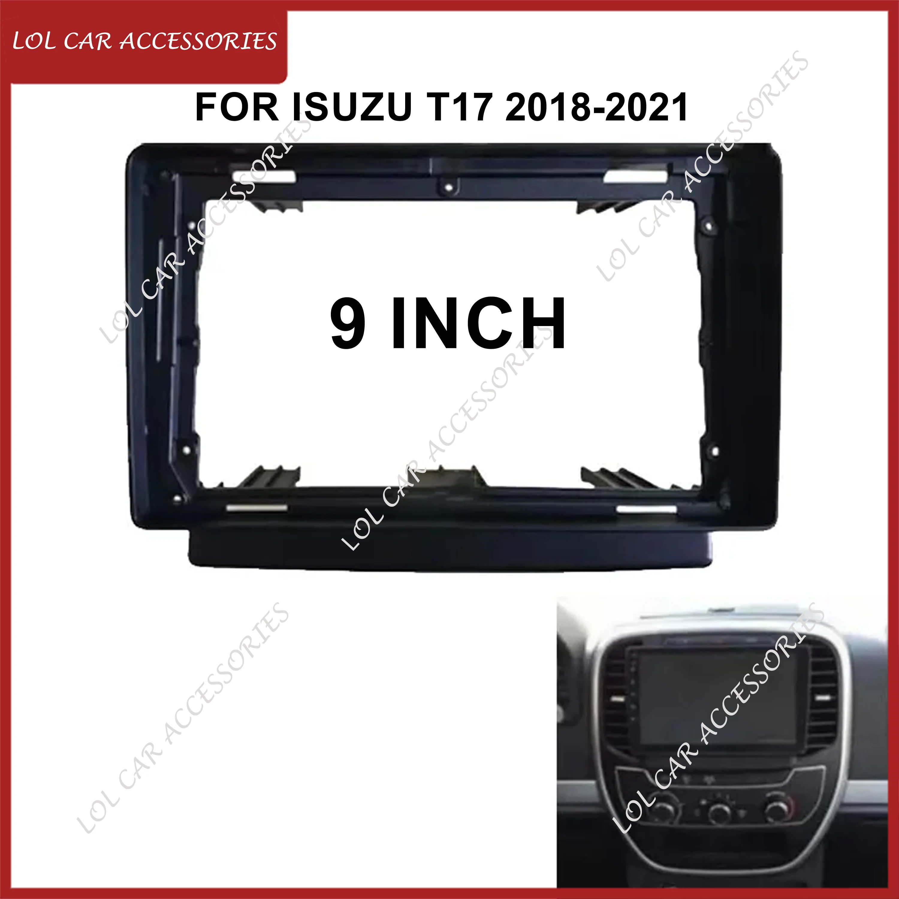 9-дюймовый автомобильный стерео радио для ISUZU T17 2018-2021, Android MP5, GPS-плеер, 2 Din, головное устройство, лицевая панель, рамка, крышка приборной панели